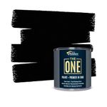 THE ONE All-In-One Paint & Primer - Black Matte, 250 ml | Multi-Surface 1 Coat Formula | Easy Indoor & Outdoor Decorating for Home & Garden Walls, Floors & Furniture | Durable, Water-Based & Low VOC