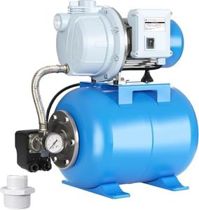 FOTING 1.5HP Shallow Well Pump with Pressure Tank, 1340GPH Automatic Irrigation Water Booster Jet Pump, Water Pumps Booster System 164FT 115V for Home Garden Lawn Farm