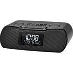 Sangean RCR-30 AM/FM Clock Radio with Bluetooth and Sound Soother, Black