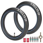 JIAYAN Set of 2 2.50/2.75-10 Inner Tube with TR13 Straight Valve Stem Replacement for CRF50 XR50 Razor MX650 MX500 Suzuki DRZ70 JR50 PW50 Dirt Bike Mobility Electric Scooter (JTY93X2-UK)