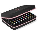 Essential Oils Storage ââ‚¬â€œ FITNATE Essential Oils Case for 5ml 10ml 15ml Essential Oils, Essential Oil Travel Case with Essential Oils Labels& Bottle Opener (70 bottles, Pink)