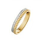 18K Gold Plated Sterling Silver Cubic Zirconia Stackable Eternity Ring | Two Tone Gold Wedding Ring Band for Women | Promise Ring for Couples (7)