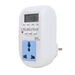 Blackt Electrotech BT41P 230V 24x7 Energy Saving Socket Timer Digital Programmable Plastic (White)