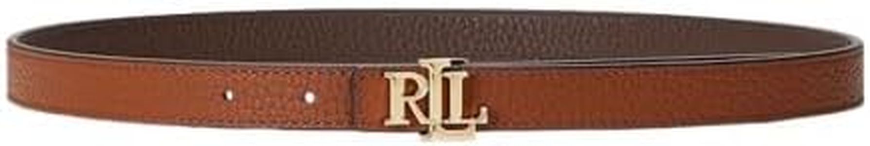 Ralph Lauren Cinturón reversible con logotipo, marrón claro/marrón oscuro, talla L, marrón, L