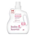 ATTITUDE Baby Laundry Detergent Liquid, Made in Canada, EWG Verified, Safe for Baby Clothes, Infant and Newborn, Vegan and Naturally Derived Washing Soap, HE Compatible, Unscented, 80 Loads, 2 Liters