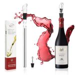 Vicloon Wine Cooler, 2-in-1 Set Portable Wine Bottle Chiller with Aerator Pourer, Stainless Steel, Wines Bottle Cooler Stick with Aerator Pourer, Stopper, Wines Chiller Stick for White & Red
