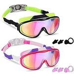 Young4us 2 Pack Kids Swim Goggles, 