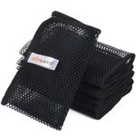 Sunland Mesh Dish Cloths for Washing Dishes Fast Drying Netted Dish Rags No Odor Cleaning Cloths Dishes Scrubber for Kitchen Black 6pack