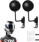 SIYOMG Motorcycle Accessories, Wall Motorcycle Helmet Holder, 2 Pack Wall Mount 180° Rotatable Motorcycle Helmet Hanger Rack Metal Display Stand with Hooks, for Hats Jacket Coats