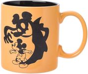 Silver Buffalo Disney Mickey Mouse Halloween Spooky Ghost Shadow Wax Resist Ceramic Mug, 20 Ounces