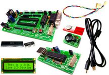 MY TechnoCare 8051 Microcontroller Development Kit with MAX232, AT89S52 Chip, DS1307 RTC, 16x2 LCD +ATMEL AVR 8051 USB ASP ISP Programmer Board For ATmega,89S51/XX,etc.Board Support 89C51/XX 40-Pin IC