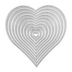 Gemini_mall 10Pcs Heart Frame Cutting Dies Stencil for DIY Scrapbooking Album Card Making Embossing Template