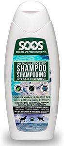 Soos Pets Pet Shampoo Natural Dead Sea Hypoallergenic Fast Absorbing with Vitamins Minerals Essential Oils Natural Elements for Dogs and Cats - 1x Pet Shampoo (500ml / 16.9 oz)