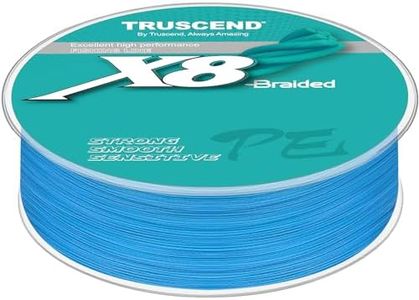 TRUSCEND X8 Braided Fishing Line, Upgraded Spin Braid Fishing Line, Smooth and Ultra Thin Braided Line, Fishing Wire Super Strength and Abrasion Resistant, No Stretch and Low Memory 30lb-328yds