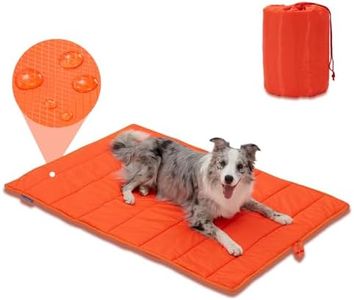 BDEUS 51x35In Large Size Outdoor Dog Bed, Waterproof & Portable Camping Travel Pet Mat, Easy to Clean, Washable Odor Resistant Pet Cooling Pad (Orange)