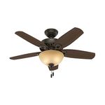 Hunter Company 52218 Traditional Fan with Light, Small Space, Bronze, 106.7 cm