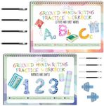 Graceful by Design's Grooved Handwriting Book For Kids with Disappearing Ink for Kids Ages 3-7: Large Reusable Letter And Number Kids Tracing Book, Writing Practice For Kids Kindergarten (Books 1 & 2)