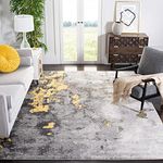 SAFAVIEH Adirondack Collection 8' x 10' Grey/Yellow ADR134H Modern Abstract Non-Shedding Living Room Bedroom Dining Home Office Area Rug