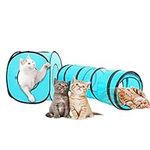 Pawise Cat Toys Cat Tunnel and Cat Cube Pop Up Collapsible Kitten Indoor Outdoor Toys (PopupplayTunnel)