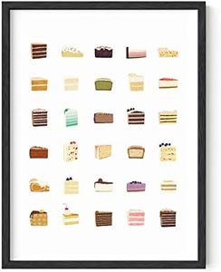 Pieces of Cake Kitchen Wall Art - By Haus and Hues | Gifts for Bakers Pastry Art Chef Art Cake Decor Kitchen Pictures for Wall Cake Wall Art | Unframed/Frameable Art Prints Kitchen 12” x 16”