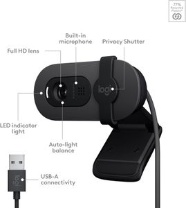 Logitech Brio 100 HD Webcam – Graphite