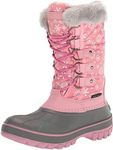 Tundra Unisex-Child Perth Fashion Boot, Pink/Grey, 5 Big Kid