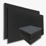 MMT Acoustix® 54Pc Pyramid Acoustic Foam, ProStudio Sound Setup, Soundproofing Noise Reduction Acoustic Panels | 1x1Ft 1” Thick, Charcoal Color