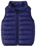 Kids Boys Girls Lightweight Down Puffer Vest Sleeveless Windproof Packable Warm Winter Vest Navy Blue 8 Years