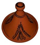 Moroccan Cooking Tagine Handmade Glazed Medium 10 inches Across Traditional Pyramid