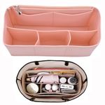 QOOWFEANIG Organizer Insert for Tote Bag Softened Felt Bag Insert Organizer Purse Organizer Insert storage Container Makeup Organizer Inner Rubber Beach Bag Organizer Liner For Speedy, Tote, Handbag