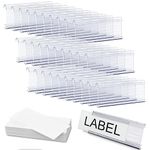 Wire Plastic Shelf Label Holders, Plastic Rack Label Clip Holder for Home, Office Compatible with Metro 1-1/4 inch Shelves, 30pcs (Label Paper Included) (3 Inch)