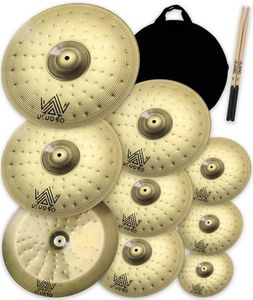 ULUOBO Cymbal Pack, Drum Set Cymbals 9 Pieces, Symbols for Drums