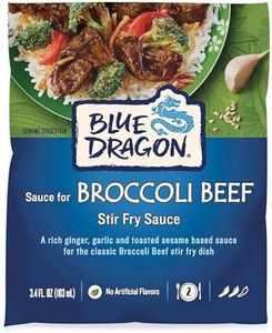 Blue Dragon Broccoli Beef Stir Fry Sauce - 3.4oz Pouch (Pack of 1) - Rich Ginger, Garlic and Toasted Sesame Based Sauce for Beef and Broccoli Dish - No Artificial Flavors - Ready-to-Use Asian Sauce