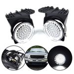 G-PLUS Pair Hyper White Full LED Fog Lights Lamp +Switch Compatible with GMC Sierra 2003-2007 Pickup Truck Clear Lens Bumper Fog Light Kit GM2592154 GM2593154