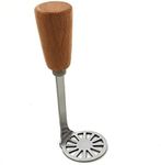 Mini Potato Masher,Avocado Masher with Wood Non Slip Handle,Stainless Steel Masher Kitchen Tool