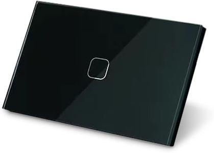 Australian Certified Zigbee Smart Light Switch – Premium Touch Wall Switch, Compatible with Alexa & Google Home, Zigbee Hub Required, Home Automation - Neutral Wire Required (Black, 1 Gang)