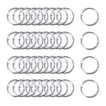 HAUTOCO 100Pcs Binder Rings, 30mm Loose Leaf Binder Rings, Metal Book Rings for Flash Cards, Ring Binder, Papers, Keychains, Office, School, Home