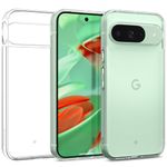 Caseology Capella for Google Pixel 9 / Google Pixel 9 Pro Case, [Ultra Clear] [Military Grade Drop Protection] Side Grip Patterns Case Cover for Google Pixel 9 / Pixel 9 Pro - Crystal Clear