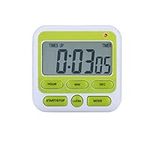 Kitchen Timer, 24-Hour Digital Teachers Timers, Magnetic Backing Stand, Count-Up & Count Down, 12 Hour Alarm Clock, Cooking Timer for Kid Elderly Classroom Homework (Green)