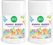 Fresh Monster Natural Deodorant For Kids And Teens | Aluminum Free, Paraben Free, Hypoallergenic | Gummy Burst Scent (1.76Oz) (Pack of 2)