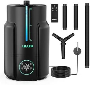 LRAZU 6L/1.6 Gal Reptile Fogger Humidifier, Misting System for Reptiles with Extendable Targeting Hose, 400 mL/h Plants Humidifier with Precise Temp & Humidity Probe for Grow Tent, Greenhouse, Growers