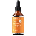 Retinol Vitamin C Collagen | Super Charged Anti-Aging Serum for Face | Pharmaceutical Grade Quality | Helps Smooth & Plump Fine Lines & Wrinkles & Brightens for Younger Skin | 1 fl oz / 30 ml