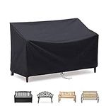 POMER Garden Bench Covers 2/3 Seater, Waterproof Outdoor Furniture Loveseat Cover Fit for Patio 3 Seat Sofa Cover