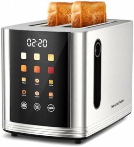 Toaster 2 Slice Touch Screen, Smart Toaster Wide Slot, Full Stainless Steel