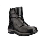 ETC GEAR ROVER Motorcycle Riding Boots: Full Leather Water Resistant Ankle High Biker Boots with Anti-Slip Sole(Black,7)