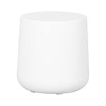 South Shore Furniture Dalya Round Outdoor Side Table, White, Scandinavian