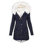 Womens Winter Coats Thick Fleece Lined Warm Hooded Parka Jacket Ladies Zip Up Oversized Outerwear With Fuffly Long Faux Fur Jacket Overcoats Windproof Outdoor Skiing Lightweight Soft Snowboarding Sale