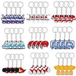 36 Pcs Ice Hockey Keychain, Hockey Party Favors Supplies Sports Keychains for Kids Hockey Sports Themed Birthday Party, Hockey Fans, Students, Stocking Stuffers Reward Gifts