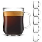 JoyJolt Glass Coffee Cups - 15.5oz 