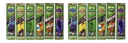 Juicy Jays Hemp Wraps - Variety Pack Bundle of Mixed Flavors (6 Packs of 2, for 12 Total Wraps) - Made of Pure Hemp, Non Tobacco (2 Pack)